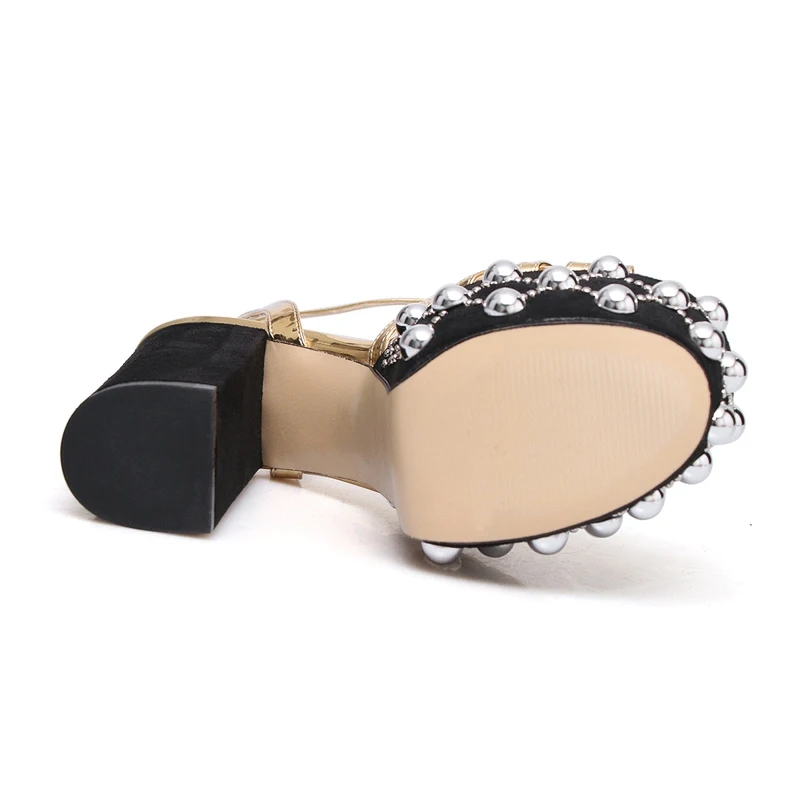 ENMAYER Gothic Woman High Heels Sandals Summer Rivets Shoes women Round toe Spike High heeled Metal Platform shoes for ladyCR34
ENMAYER Gothic Woman High Heels Sandals Summer Rivets Shoes women Round toe Spike High heeled Metal Platform shoes for ladyCR34