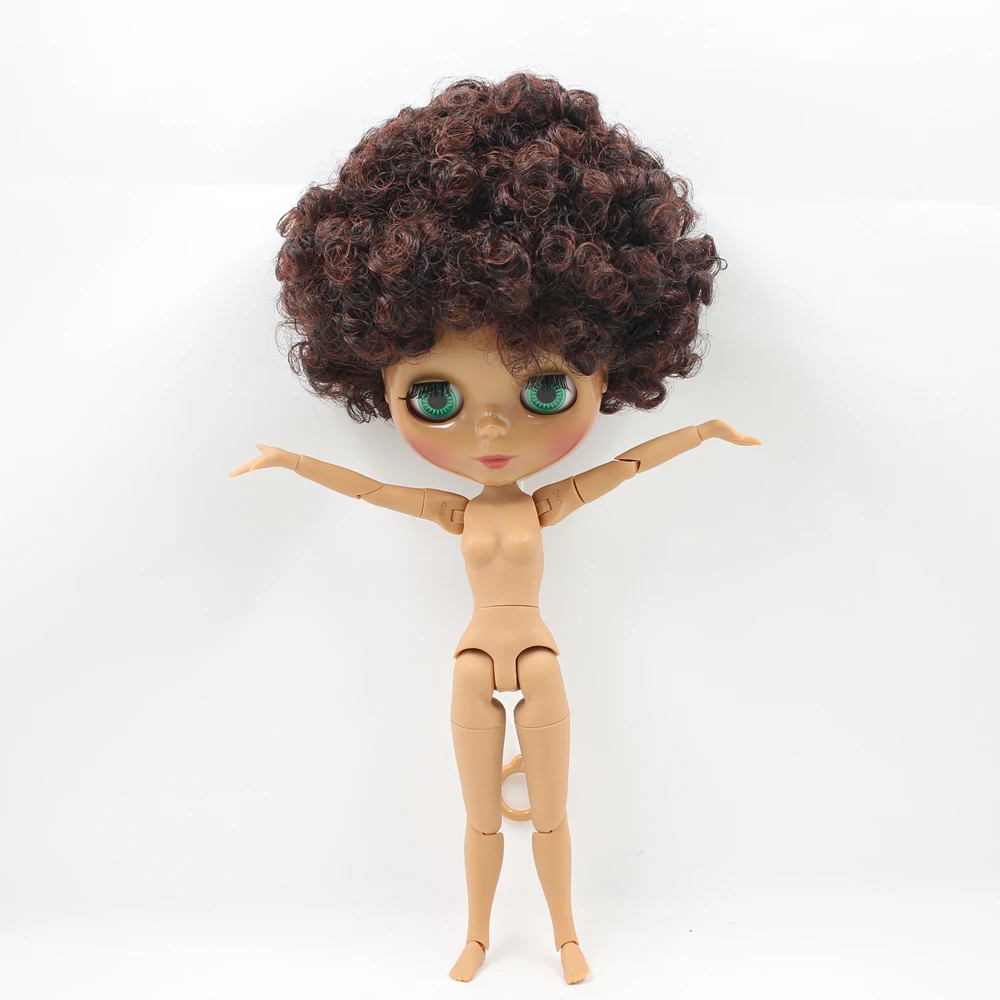 

ICY DBS Blyth doll No.BL9103/0362 Brown mix Wine Red curly hair JOINT body Chocolate skin 1/6 BJD Neo ob24 anime