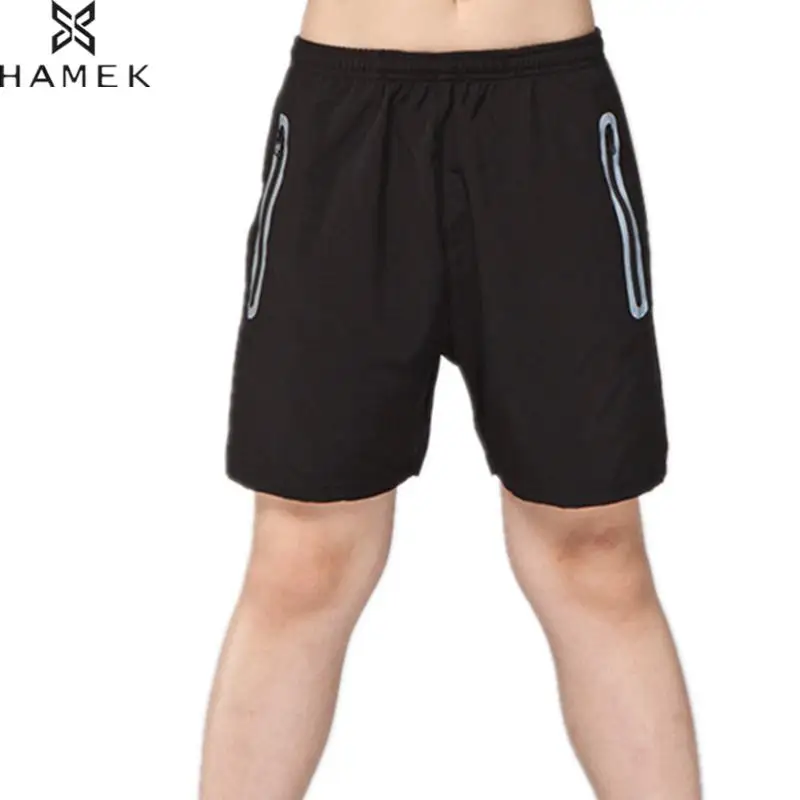 Спортивные шорты для мальчиков HAMEK дышащие быстросохнущие со светоотражающими