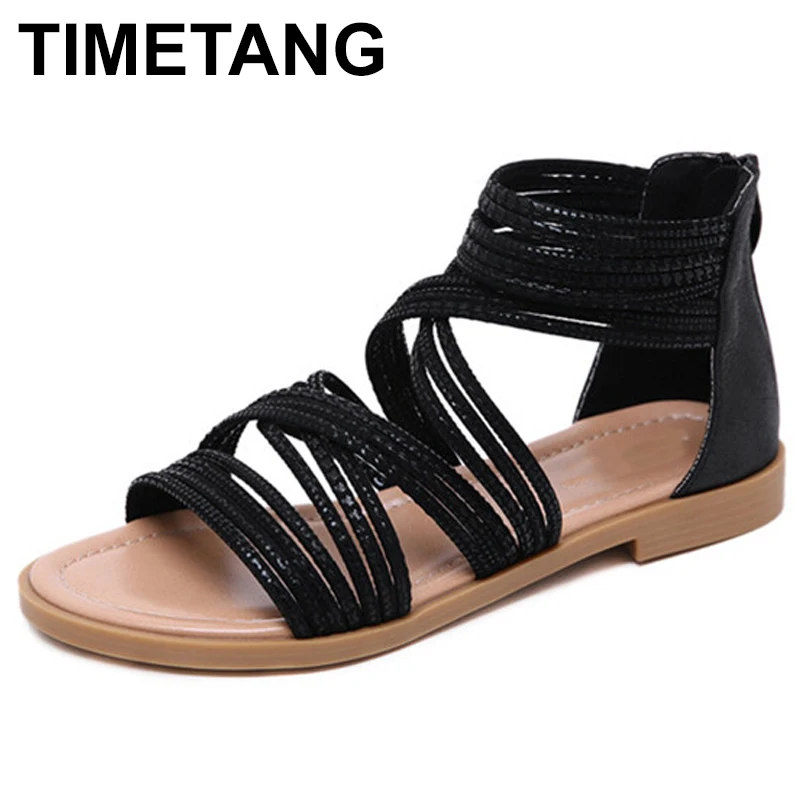 TIMETANG Summer Shoes Woman Sandals Cage Strap Sandalias Mujer 2019 Open Toe Flat Shoes For Women Gladiator Sandals PlusSizeE454
TIMETANG Summer Shoes Woman Sandals Cage Strap Sandalias Mujer 2019 Open Toe Flat Shoes For Women Gladiator Sandals PlusSizeE454