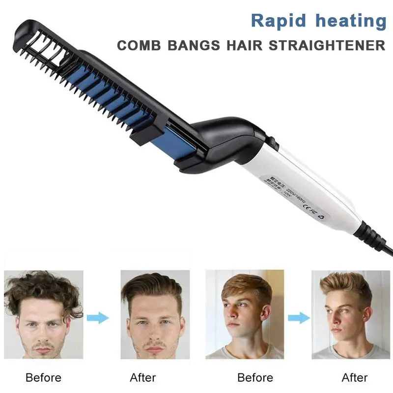 Multifunctional Men Straighten Comb Hair Comb Brush Curling Iron Hair Volumize Flatten Side And Hair Curler Quick Styling Tool
Multifunctional Men Straighten Comb Hair Comb Brush Curling Iron Hair Volumize Flatten Side And Hair Curler Quick Styling Tool