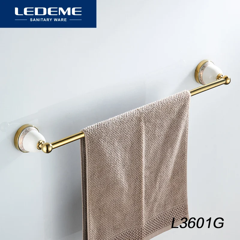 LEDEME Towel Bar Rustproof Bathroom Storage Organizer Hanger Bathroom Hardware Contemporary Style Gold Plated Towel Bars L3601G
LEDEME Towel Bar Rustproof Bathroom Storage Organizer Hanger Bathroom Hardware Contemporary Style Gold Plated Towel Bars L3601G