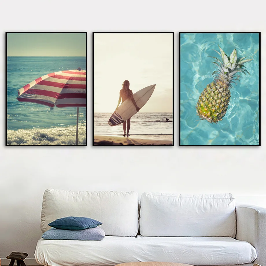 Modern Surfboard Pineapple Beach Seascape Wall Art Canvas Painting Nordic Posters And Prints Wall Pictures For Living Room Decor
Modern Surfboard Pineapple Beach Seascape Wall Art Canvas Painting Nordic Posters And Prints Wall Pictures For Living Room Decor