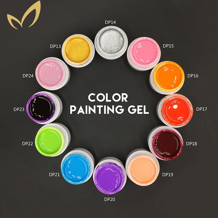 Merrly Draw paint ing лак для ногтей разноцветный краска акриловая типса дизайн салона
