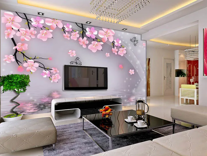 Custom 3d mural 3D living room sofa TV background pink peach blossom butterfly mural non-woven wallpaper
Custom 3d mural 3D living room sofa TV background pink peach blossom butterfly mural non-woven wallpaper