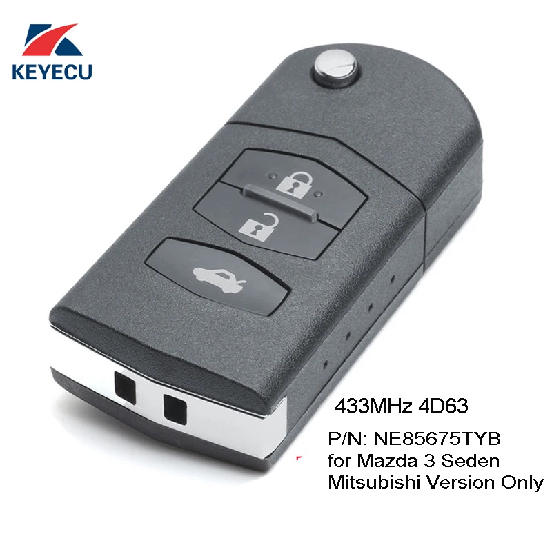 Запасной флип-чехол KEYECU для Mazda 3 Seden 433-2009, Версия P/N: NE85675TYB, 2011 МГц, 4D63
Запасной флип-чехол KEYECU для Mazda 3 Seden 433-2009, Версия P/N: NE85675TYB, 2011 МГц, 4D63