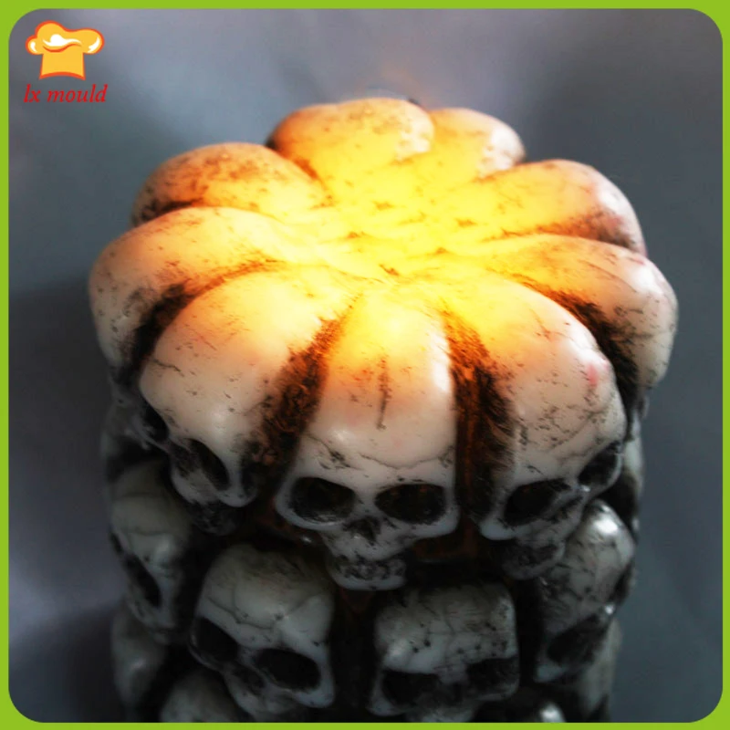 Halloween Candle Silicone Mold Superimposed Skull Plaster Resin Mould 
Halloween Candle Silicone Mold Superimposed Skull Plaster Resin Mould
