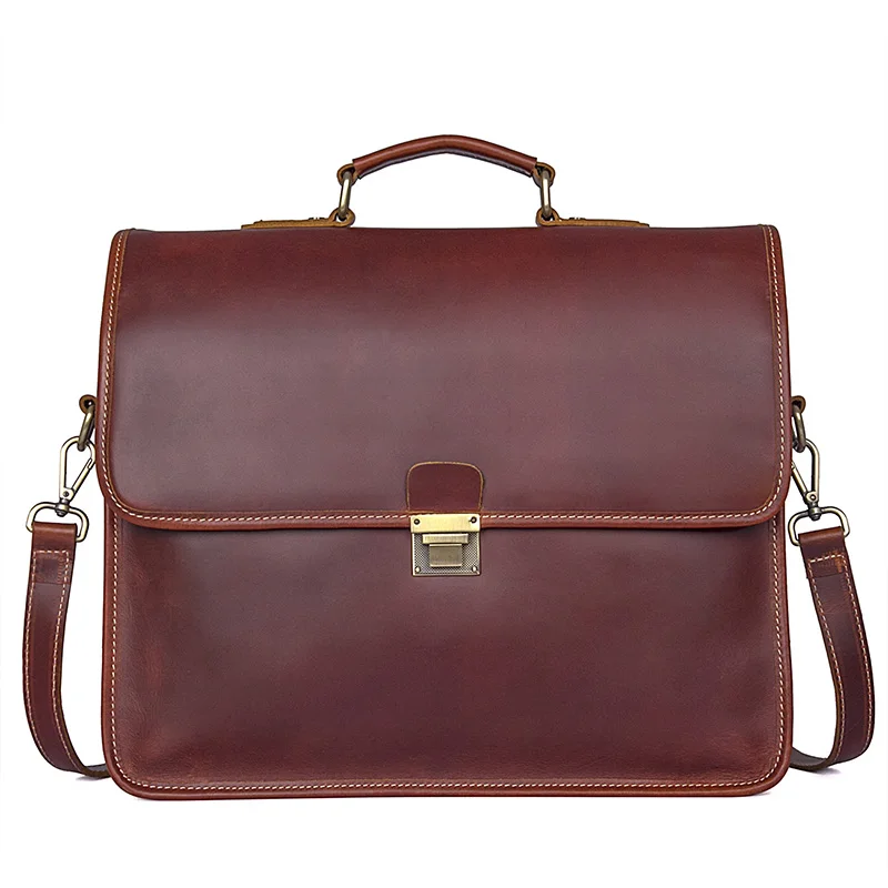 16" Laptop Business Brown File Briefcase Handbag Bags 100%Cow Leather Men Vintage Brand Designer High Quality Layer Handbags
16" Laptop Business Brown File Briefcase Handbag Bags 100%Cow Leather Men Vintage Brand Designer High Quality Layer Handbags