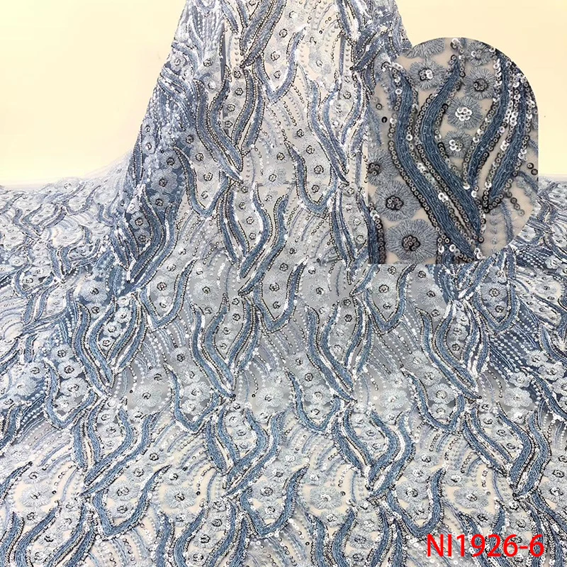 Fashion Sequins Lace Fabrics High Quality French Tulle Mesh Lace with Sequins African Nigerian Net Lace for Wedding Party NI1926
Fashion Sequins Lace Fabrics High Quality French Tulle Mesh Lace with Sequins African Nigerian Net Lace for Wedding Party NI1926