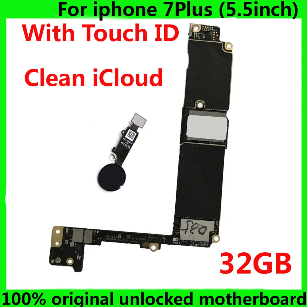 Original motherboard For iphone 7Plus 7P 32GB Factory Unlocked mainboard with / without Touch ID for iphone 7 Plus IOS system
Original motherboard For iphone 7Plus 7P 32GB Factory Unlocked mainboard with / without Touch ID for iphone 7 Plus IOS system