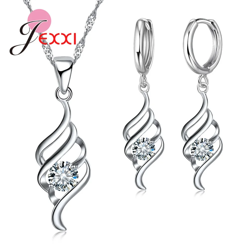 Luxury Silver Jewelry Sets White Zircon Engagement Pendants Necklace Earrings Bridal Jewelry Set For Women Wedding
Luxury Silver Jewelry Sets White Zircon Engagement Pendants Necklace Earrings Bridal Jewelry Set For Women Wedding