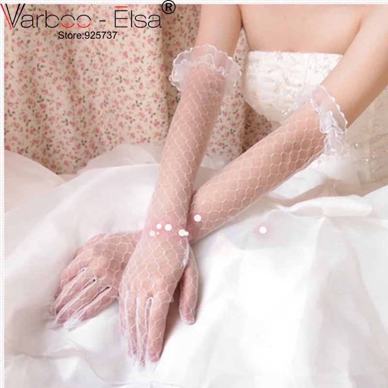 mitaine mariage dentelle 2018 new style bride gloves lace wedding summer sheer long woman sexy accessories | Свадьбы и торжества