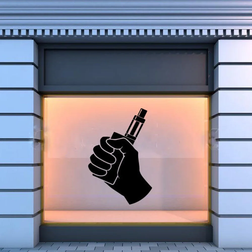 Настенные наклейки Vape Store художественные на стену окна стеклянные декорации обои