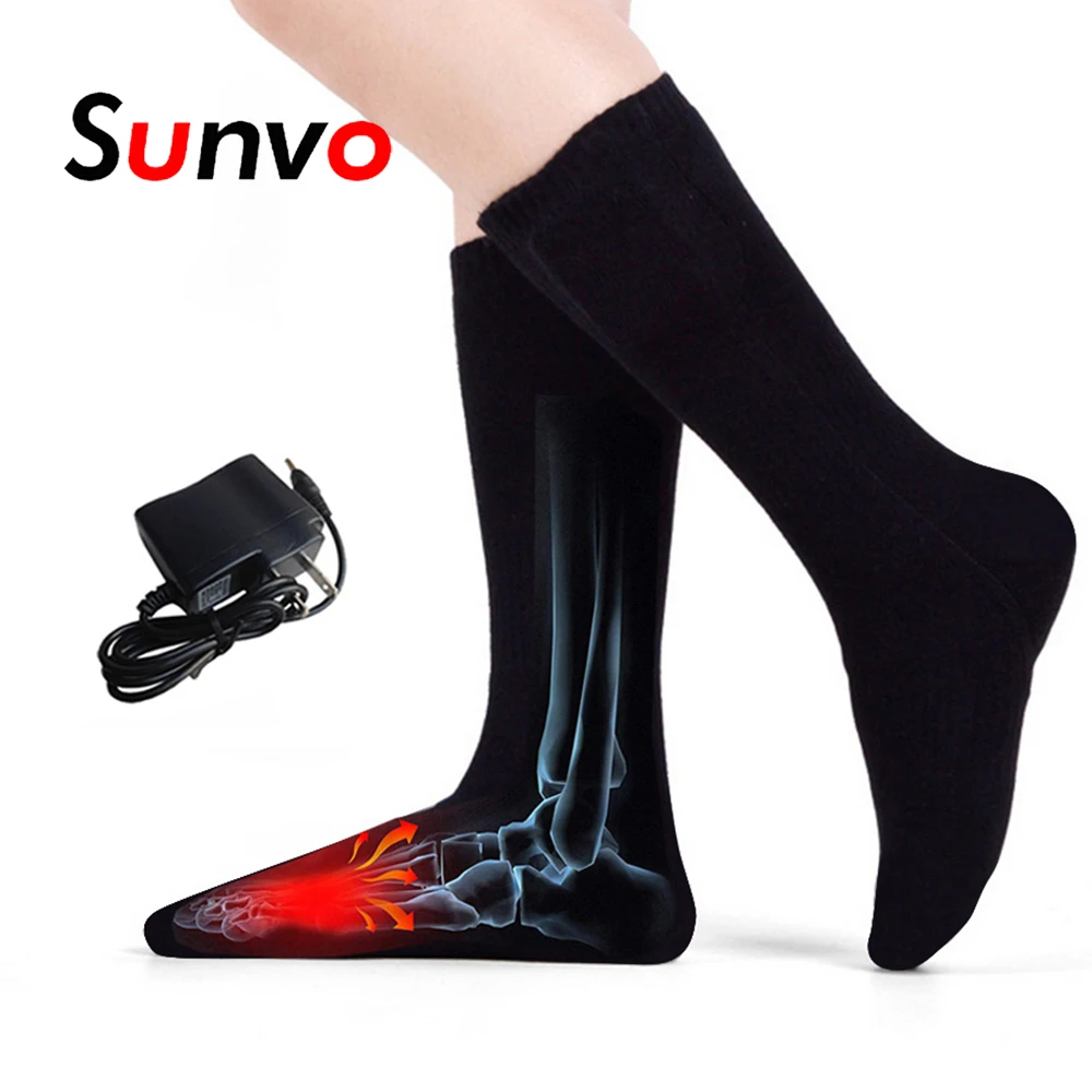 Sunvo Winter Electric Heated Socks with Battery Case for Outdoor Sport Skiing Cycling Warm 3V Thermal Cotton Heating Sock Insole
Sunvo Winter Electric Heated Socks with Battery Case for Outdoor Sport Skiing Cycling Warm 3V Thermal Cotton Heating Sock Insole