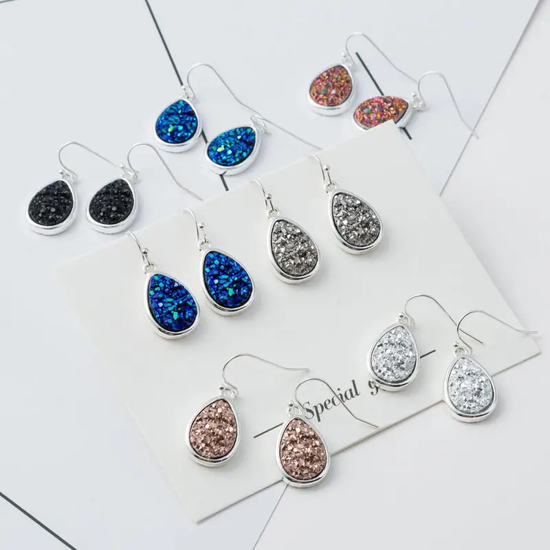 ZWPON 2020 New Teardrop Resin Druzy Dangle Earrings for Women Fashion Statement Earrings Christmas Jewelry Wholesale
ZWPON 2020 New Teardrop Resin Druzy Dangle Earrings for Women Fashion Statement Earrings Christmas Jewelry Wholesale