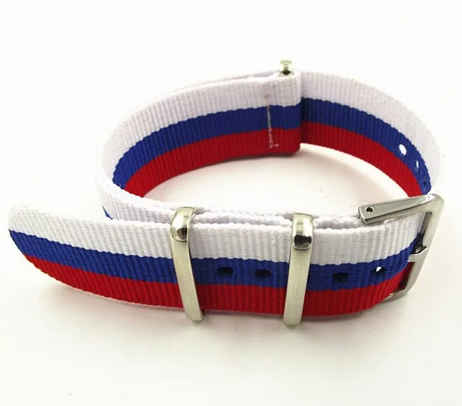Wholesale 10PCS/lot High quality 20MM Nylon Watch band NATO straps waterproof watch strap Russian flag color-5102
Wholesale 10PCS/lot High quality 20MM Nylon Watch band NATO straps waterproof watch strap Russian flag color-5102