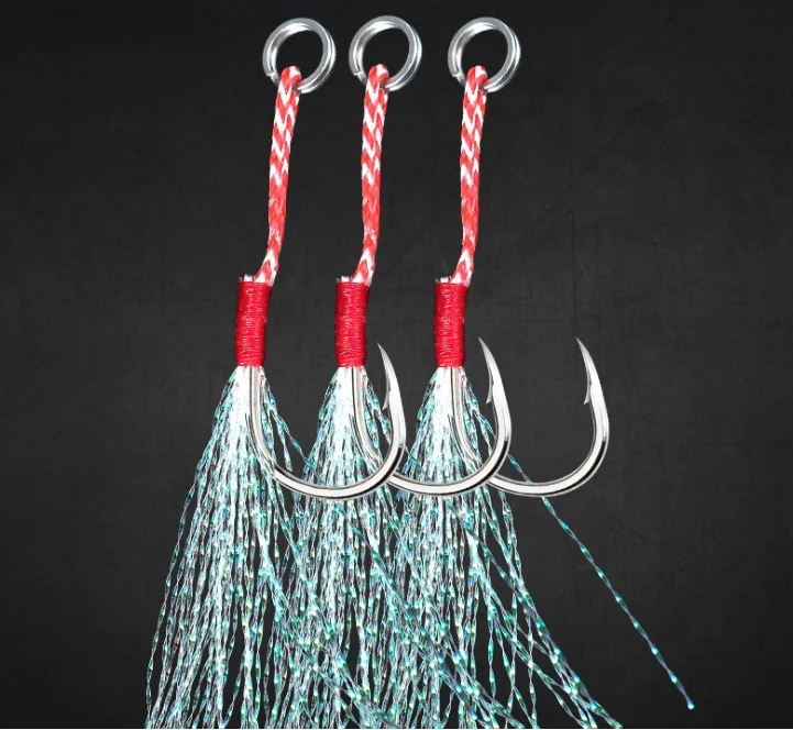 Strong hooks with biteproof rope for Ocean boat lure fishing with strong double ring 100 pcs
Strong hooks with biteproof rope for Ocean boat lure fishing with strong double ring 100 pcs