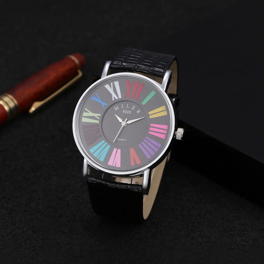 Fashion 4 colors Brand Miler Watch women men pu leather wristwatch analog round dial watches mujer hot sale relogios
Fashion 4 colors Brand Miler Watch women men pu leather wristwatch analog round dial watches mujer hot sale relogios