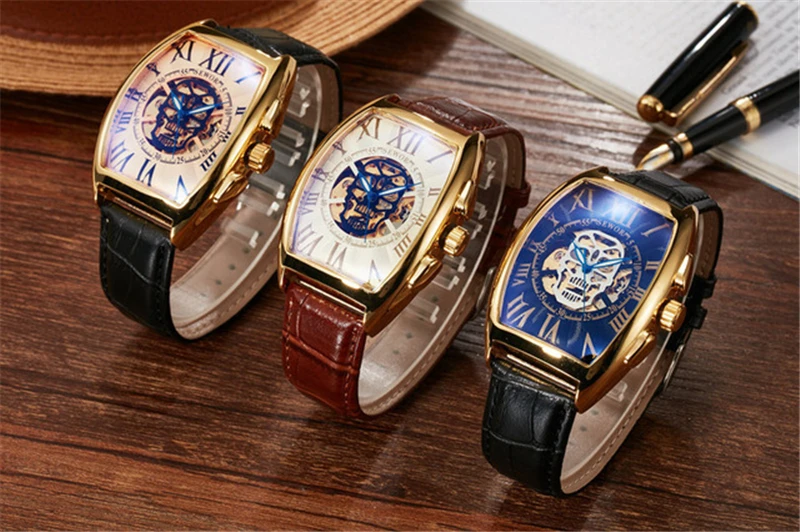 Trend New personality Men Watch Business creativity Man Clock slim mechanical hollow skull male wristwatch personality Boy clock
Trend New personality Men Watch Business creativity Man Clock slim mechanical hollow skull male wristwatch personality Boy clock