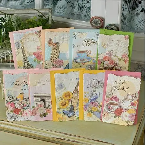 Classic european vintage style greeting cards w envelopes,retro handmade birthday cards
Classic european vintage style greeting cards w envelopes,retro handmade birthday cards