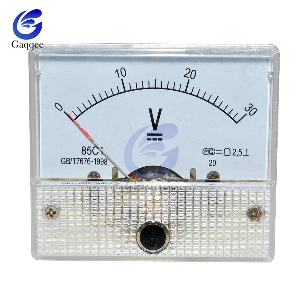 85C1 DC Analog Pointer Voltage Meter Panel 30V 50V Gauge Mechanical Meters | Инструменты