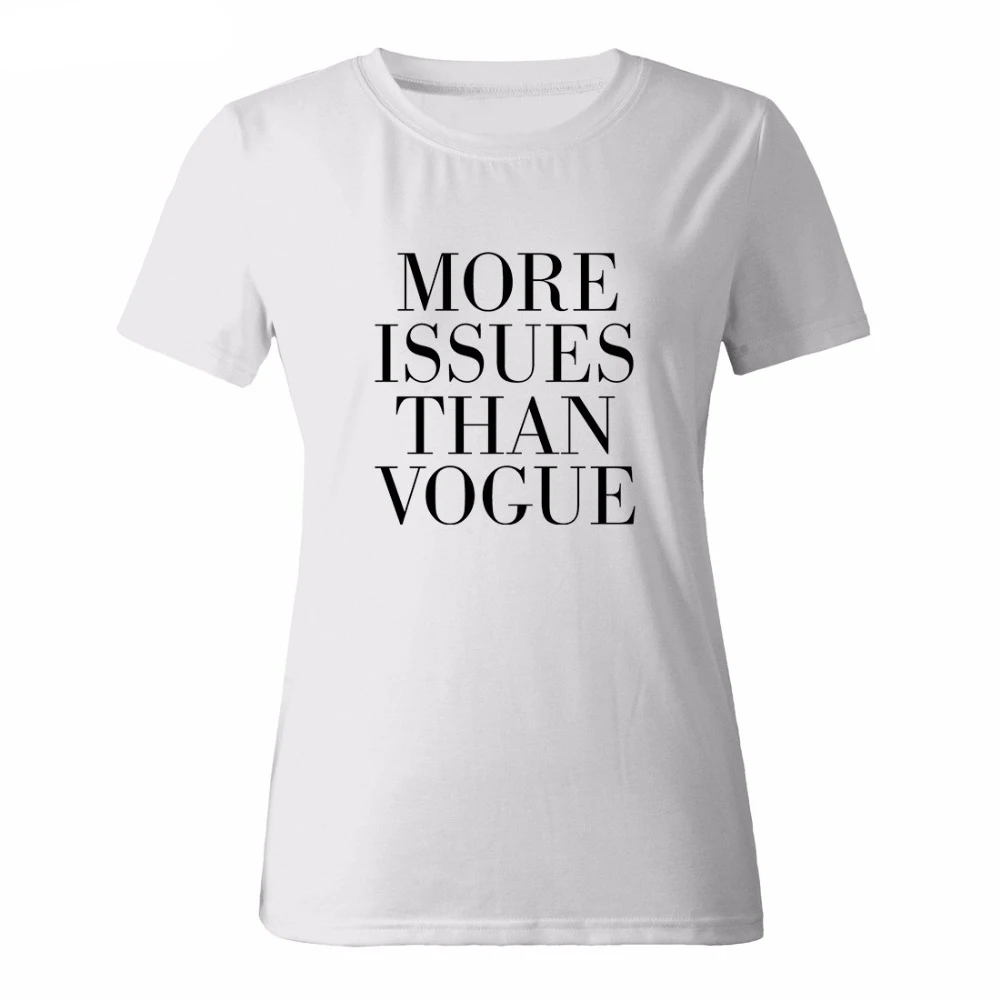 Jinben T Shirt MORE ISSUES THAN VOGUE Print Cotton For Lady Black White Women Tops
Jinben T Shirt MORE ISSUES THAN VOGUE Print Cotton For Lady Black White Women Tops