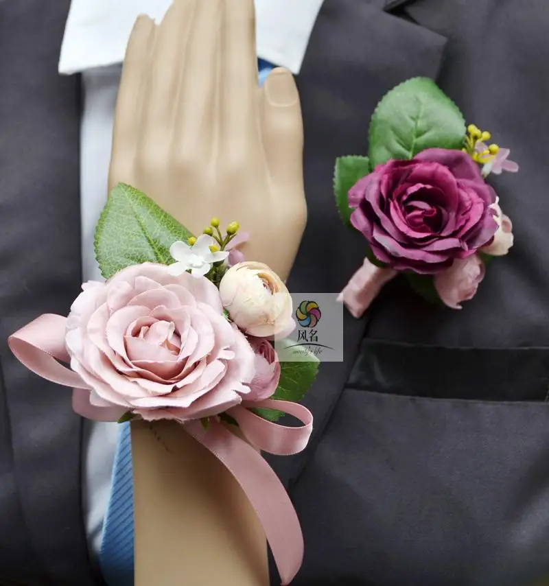 5Pcs/Lot DIY Handmade roses retro pastoral simulation wrist flower wedding decoration flower bride maid of honor wrist flower
5Pcs/Lot DIY Handmade roses retro pastoral simulation wrist flower wedding decoration flower bride maid of honor wrist flower