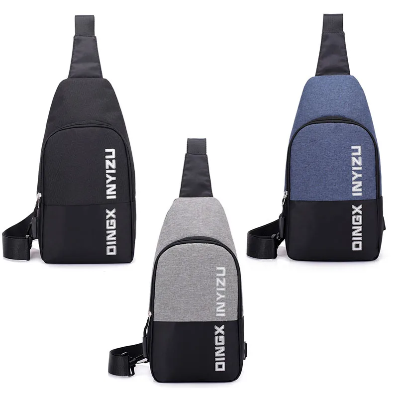 Men's travel Messenger bag with USB charging casual shoulder strap chest bag contrast stitching fashion
Men's travel Messenger bag with USB charging casual shoulder strap chest bag contrast stitching fashion