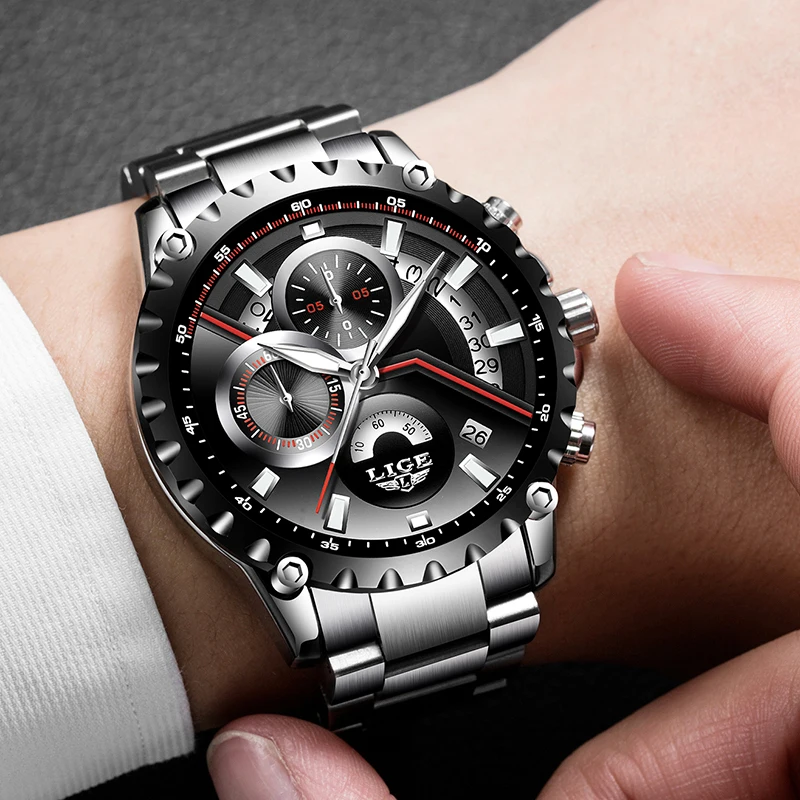 Relojes hombre 2018 LIGE мужские часы Топ люксовый бренд военные спортивные