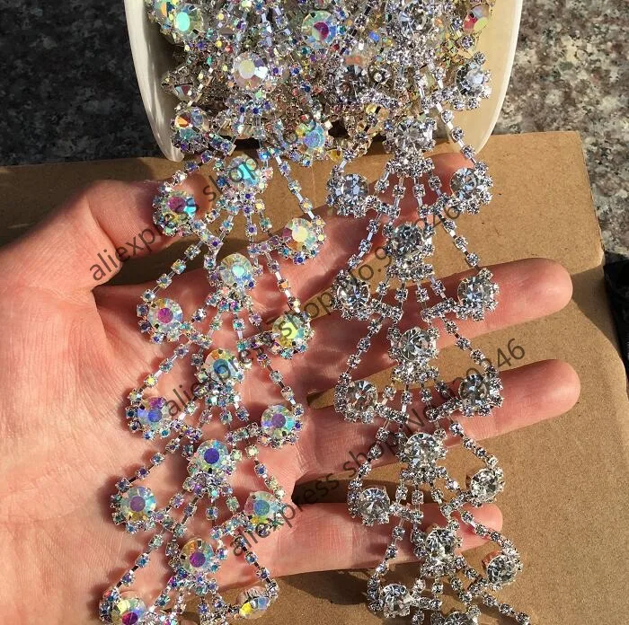 1 yard/pack fancy bridal crystal metal chain gorgeous 4.4cm wide AB rhinestone yard trims fashion garment decorative accessory
1 yard/pack fancy bridal crystal metal chain gorgeous 4.4cm wide AB rhinestone yard trims fashion garment decorative accessory
