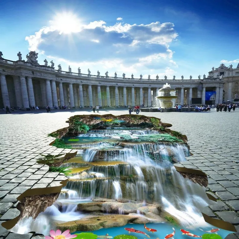 Free Shipping Flow water 3D outdoor floor painting wear non-slip thickened bathroom kitchen living room bedroom flooring mural
Free Shipping Flow water 3D outdoor floor painting wear non-slip thickened bathroom kitchen living room bedroom flooring mural