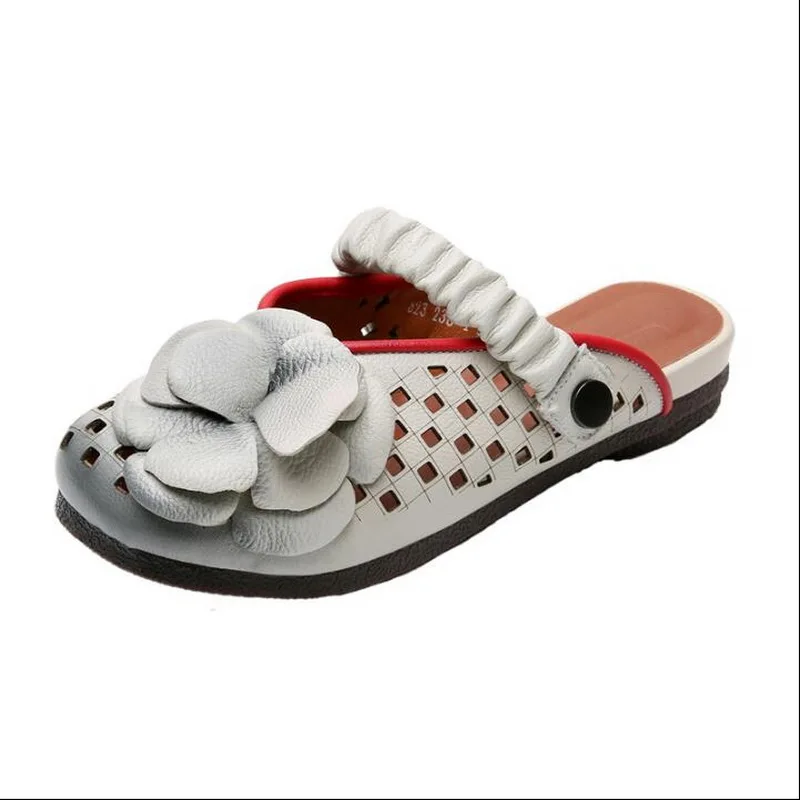 2019 summer shoes retro ethnic wind Genuine Leather Women Sandale two wear slippers Mori girl flat baotou flower sandals
2019 summer shoes retro ethnic wind Genuine Leather Women Sandale two wear slippers Mori girl flat baotou flower sandals