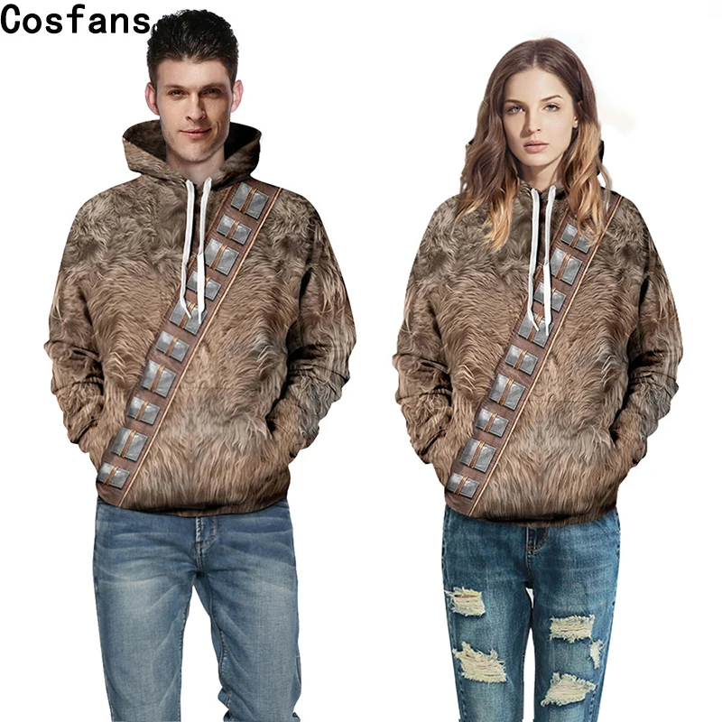 Star Wars I Am Chewie Chewbacca Furry Costume Hoodie Jacket Cosplay hooded sweater cover 3D printing men and women sweatshirts
Star Wars I Am Chewie Chewbacca Furry Costume Hoodie Jacket Cosplay hooded sweater cover 3D printing men and women sweatshirts