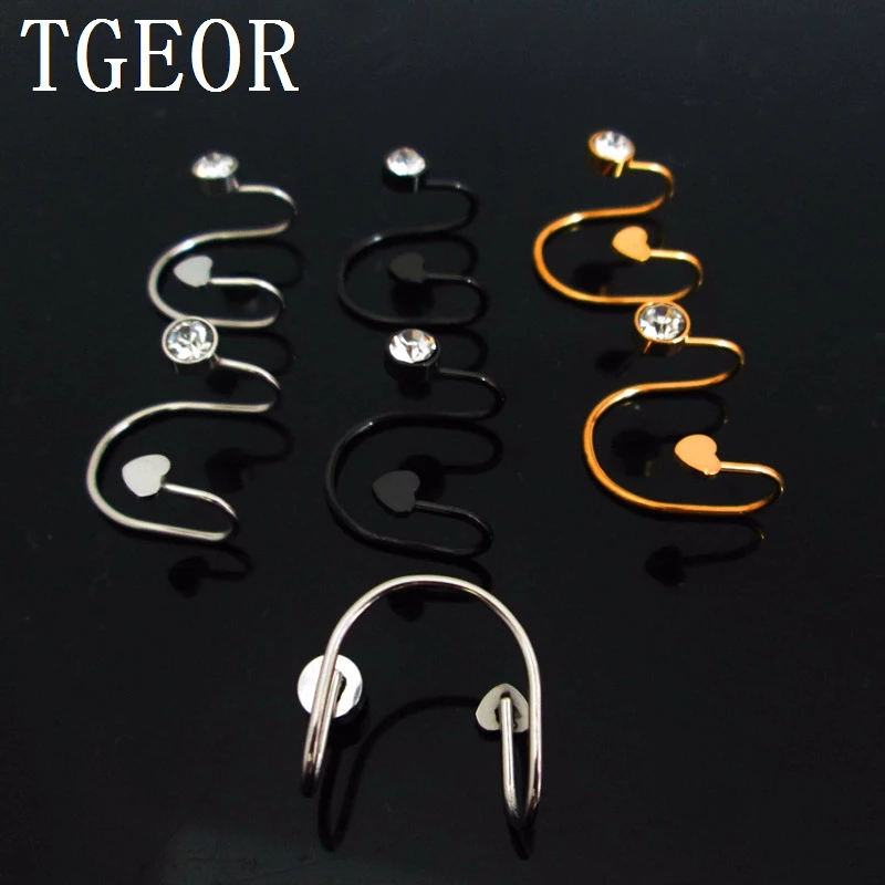 new hot wholesale 30PCS stainless steel titanium plated colors heart and gem crystal fake ear claw Earring Free shipping
new hot wholesale 30PCS stainless steel titanium plated colors heart and gem crystal fake ear claw Earring Free shipping