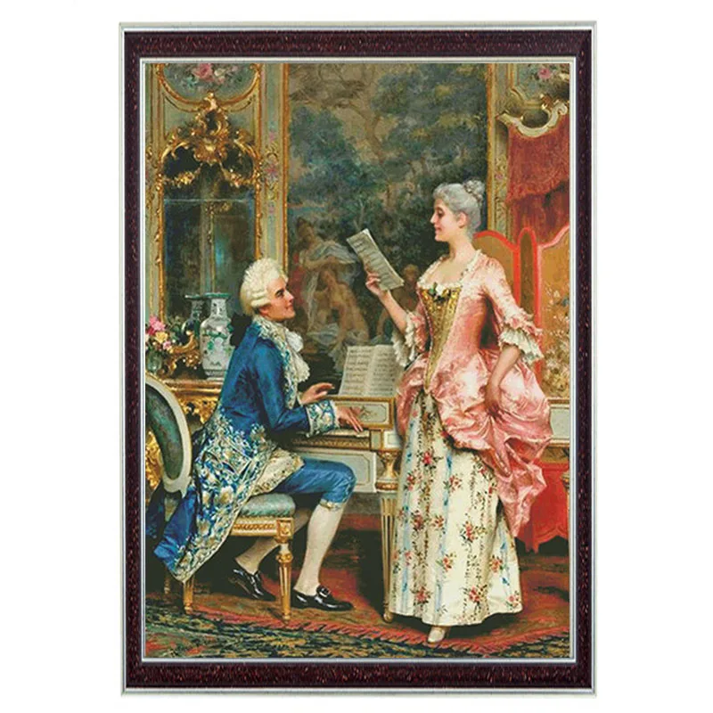 Needlework,DIY 14CT Unprinted Embroidery,Counted DMC Cross stitch Kit People Singing Lesson Pattern Cross-stitch Wall Home Decor
Needlework,DIY 14CT Unprinted Embroidery,Counted DMC Cross stitch Kit People Singing Lesson Pattern Cross-stitch Wall Home Decor