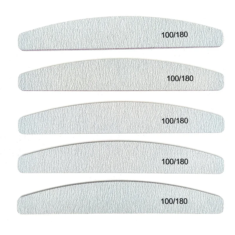 5pcs Nail File 100/180 Slim Emery Gray Nail Buffer Sanding Sandpaper Nail Files Manicure Pedicure Half Moon Curved Nail Art Tool
5pcs Nail File 100/180 Slim Emery Gray Nail Buffer Sanding Sandpaper Nail Files Manicure Pedicure Half Moon Curved Nail Art Tool