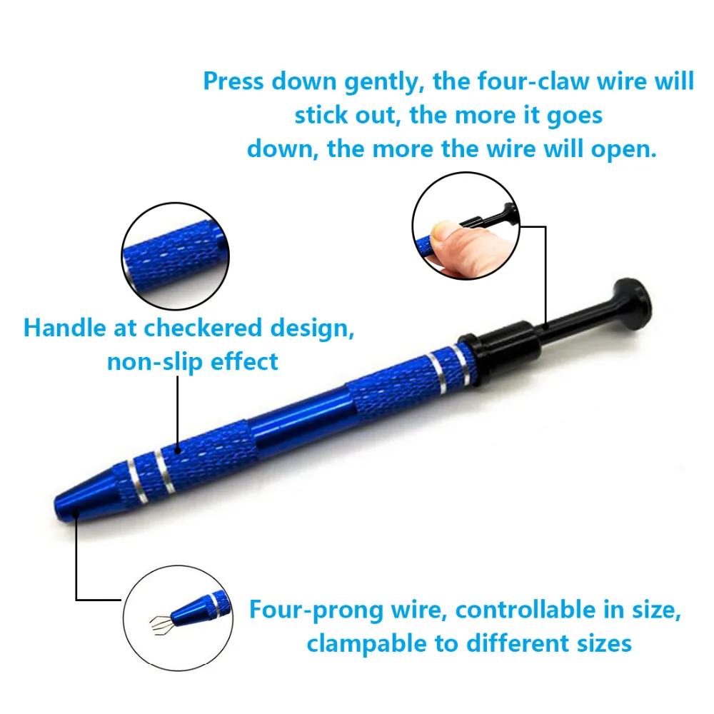 Hand Tools Set Electrician Parts Gripper Pick Up Tools Four Claw Hold Tightly For Catcher IC Chip Component Metal Grabber
Hand Tools Set Electrician Parts Gripper Pick Up Tools Four Claw Hold Tightly For Catcher IC Chip Component Metal Grabber