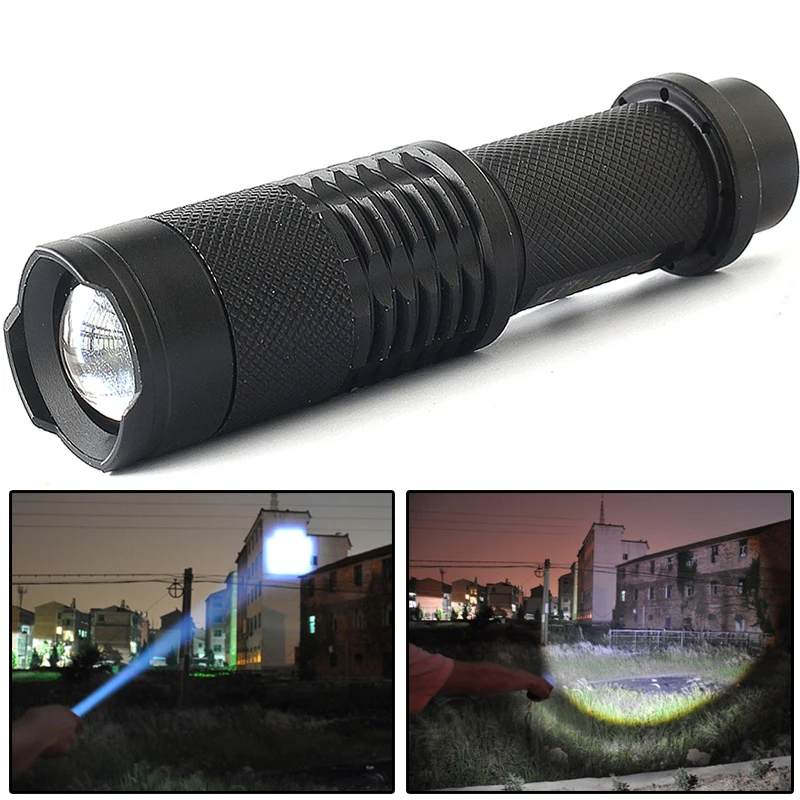2000 Lumen Mini led Flashlight Torch Lamp CREE Q5 LED AA batttery Torch Adjustable Zoom Focus Penlight Waterproof
2000 Lumen Mini led Flashlight Torch Lamp CREE Q5 LED AA batttery Torch Adjustable Zoom Focus Penlight Waterproof