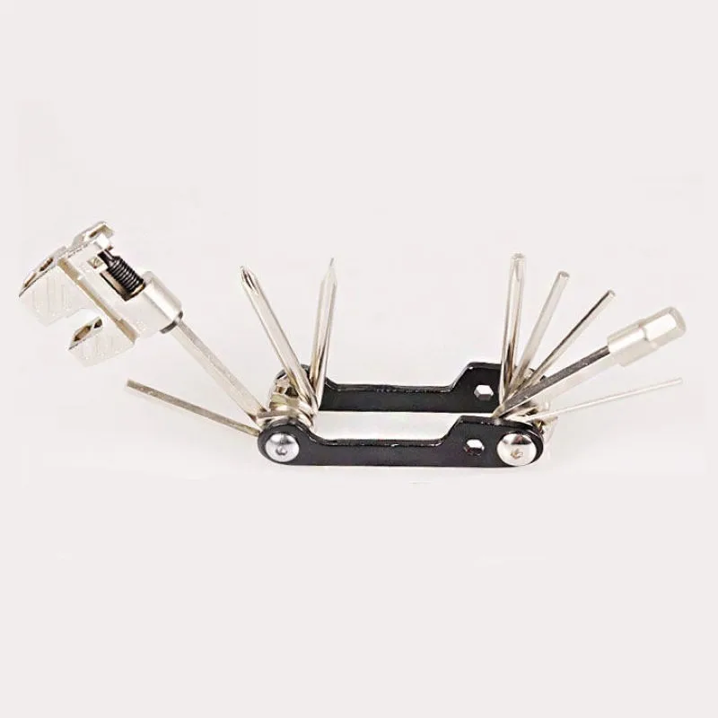 11 In 1 Portable Outdoor Bicycle Repair Tool Set Kit with Saddle Bag Bike Mini Pump Tire Inflator Patch Black | Спорт и развлечения