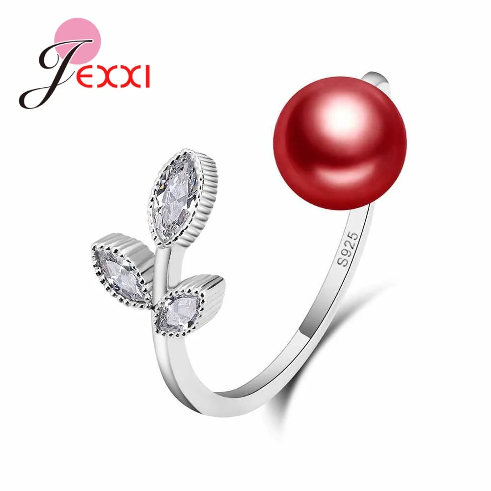 Personality Design 925 Sterling Silver Flower Pearl Finger Rings Hollow Zircon Leave Open Ring For Women Girls Party Gifts
Personality Design 925 Sterling Silver Flower Pearl Finger Rings Hollow Zircon Leave Open Ring For Women Girls Party Gifts