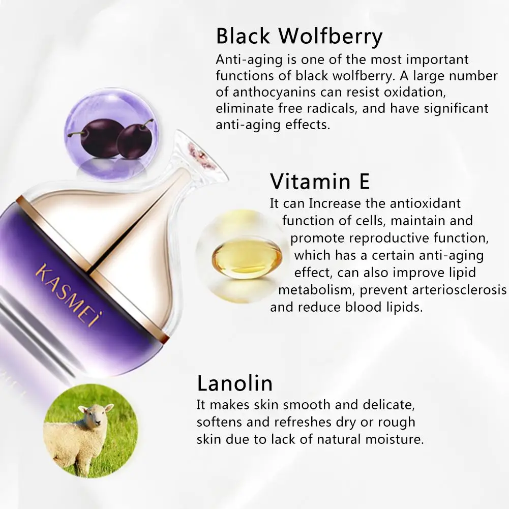Black Goji Dark Circles Eye Bags Removal Moisturizing Eye Essence Cream Anti-Wrinkle Anti-aging Lifting Firming Skin Eye Cream
Black Goji Dark Circles Eye Bags Removal Moisturizing Eye Essence Cream Anti-Wrinkle Anti-aging Lifting Firming Skin Eye Cream