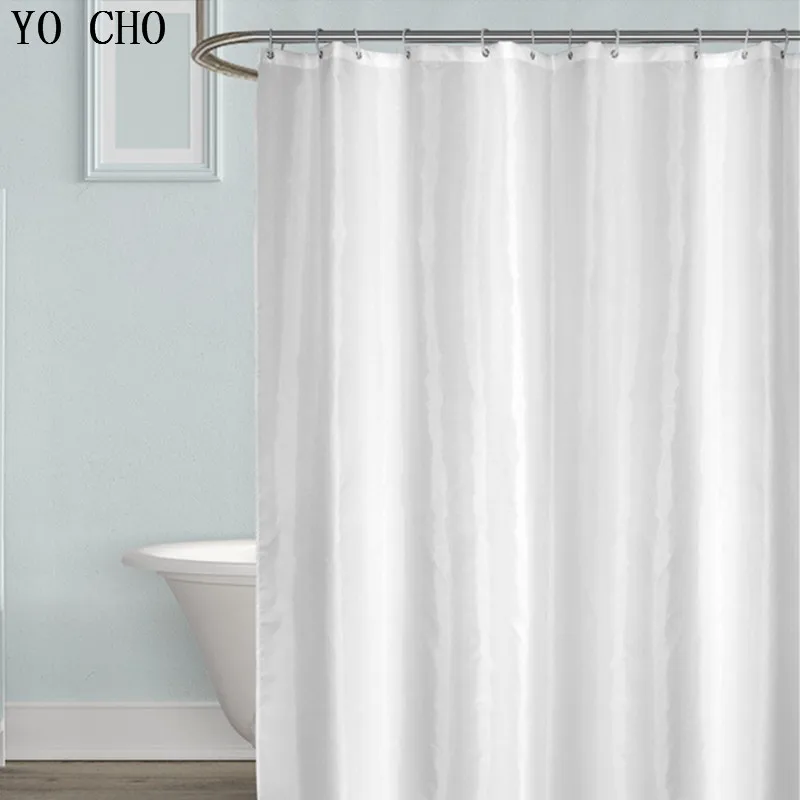 YO CHO New White Eco-Friendly Christmas Solid Bathroom Curtain Set Polyester High Quality Washable Bath Decor Shower Curtains
YO CHO New White Eco-Friendly Christmas Solid Bathroom Curtain Set Polyester High Quality Washable Bath Decor Shower Curtains