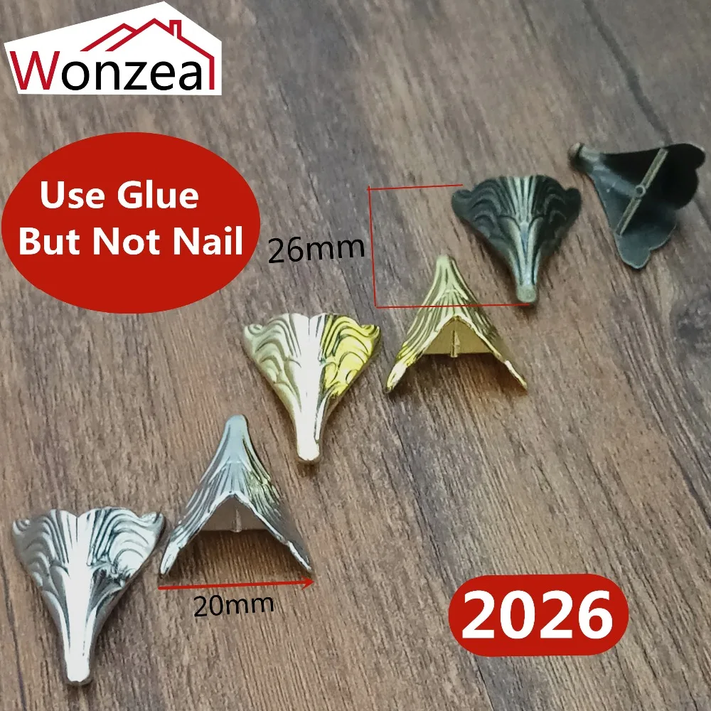 20pcs Antique Bronze Wood Box Feet Leg Corner Protector Decorative Bracket Silver Yellow Color 20x26mm
20pcs Antique Bronze Wood Box Feet Leg Corner Protector Decorative Bracket Silver Yellow Color 20x26mm