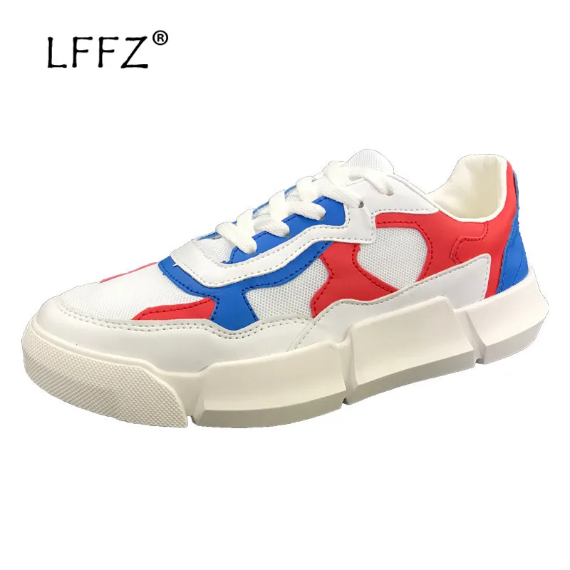 LFFZ дышащие кроссовки из сетки модная мужская Вулканизированная обувь уникальные