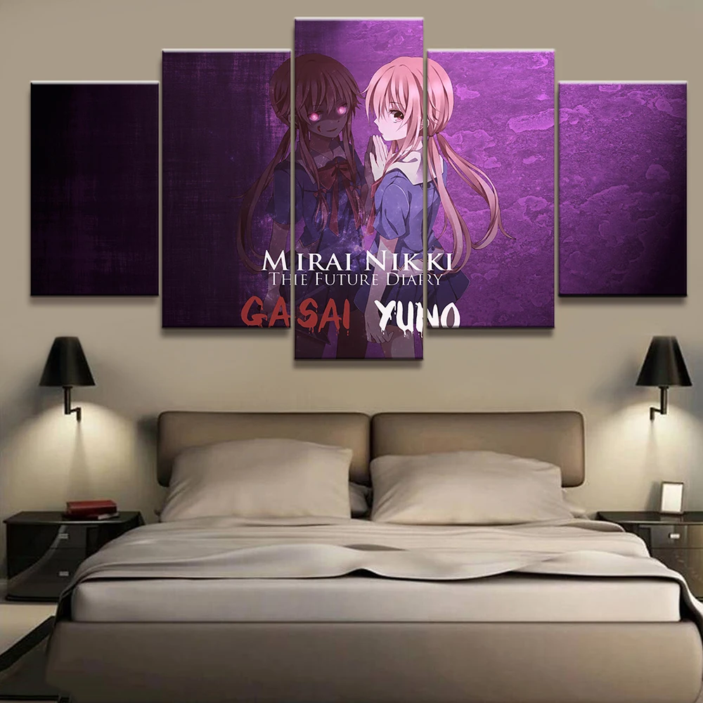 Prints Canvas Painting Home Decoration 5 Pcs Panel Mirai Nikki Gasai Yuno Animation Wall Artwork Modular Pictures Posters Frame
Prints Canvas Painting Home Decoration 5 Pcs Panel Mirai Nikki Gasai Yuno Animation Wall Artwork Modular Pictures Posters Frame