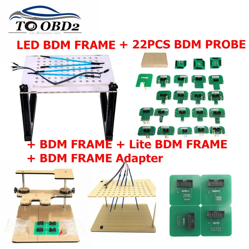 22pcs BDM adapters V7.020 V5.017 Dimsport BDM Probe Adapters Full Set new LED BDM Frame ECU RAMP Adapter BDM Frame 40 pcs pin
22pcs BDM adapters V7.020 V5.017 Dimsport BDM Probe Adapters Full Set new LED BDM Frame ECU RAMP Adapter BDM Frame 40 pcs pin