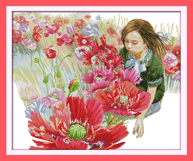 The girl in the flowers painting style Cross Stitch Kit Home Decorative 11CT14CT DMC Chinese Embroidery Needlework Easy DIY set
The girl in the flowers painting style Cross Stitch Kit Home Decorative 11CT14CT DMC Chinese Embroidery Needlework Easy DIY set