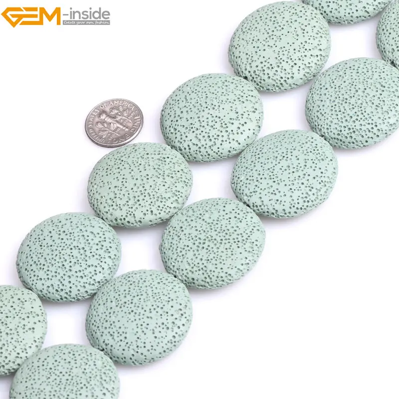 Gem-inside Natural Coin Green Lava Rock Beads For Jewelry Making Beads DIY Size 32mm Strand 15inches
Gem-inside Natural Coin Green Lava Rock Beads For Jewelry Making Beads DIY Size 32mm Strand 15inches
