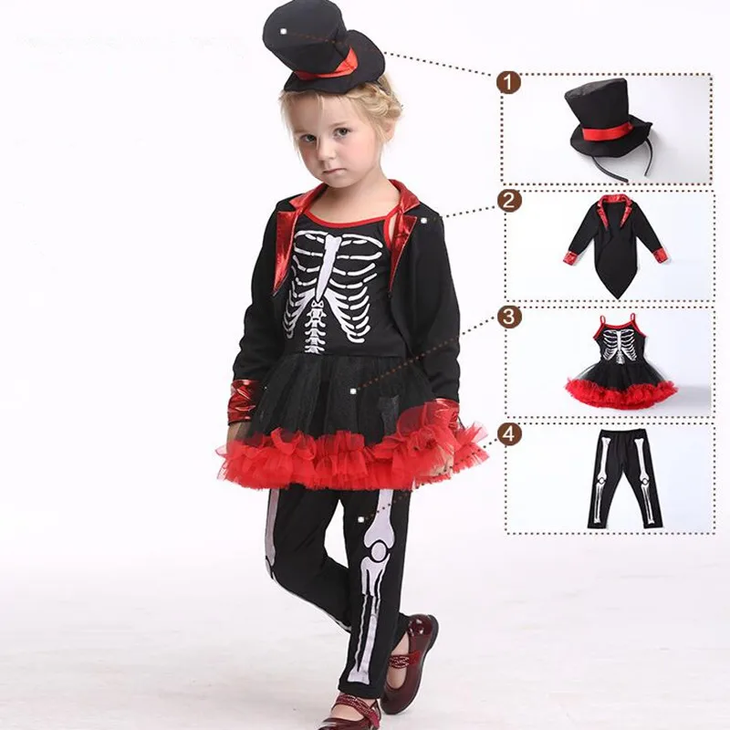 Children Girls Skeleton Vampire Cosplay Costume Stage Performance Costumes Halloween Masquerade Party Dress Supplies
Children Girls Skeleton Vampire Cosplay Costume Stage Performance Costumes Halloween Masquerade Party Dress Supplies