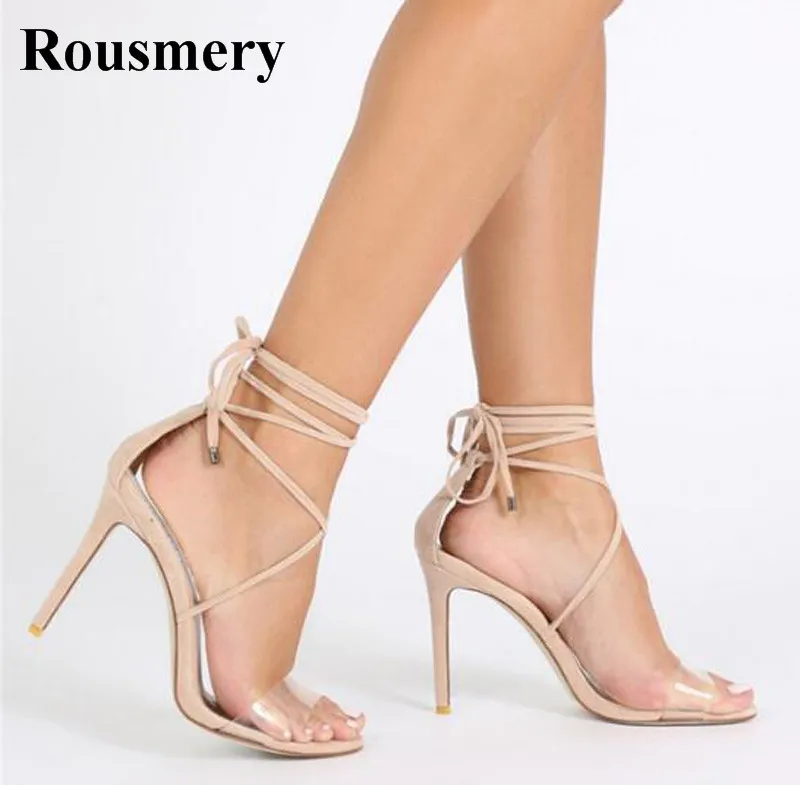 High Quality Women Fashion One Strap Lace-up Strap Cross Gladiator Sandals Cut-out PVC Transparent High Heel Sandals
High Quality Women Fashion One Strap Lace-up Strap Cross Gladiator Sandals Cut-out PVC Transparent High Heel Sandals